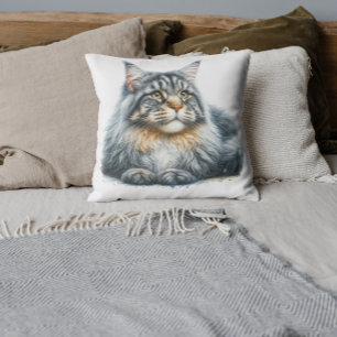 Coussin Magnifique chat Maine Coon 
