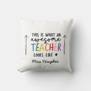 Coussin Magnifique enseignant typographie moderne cadeau a
