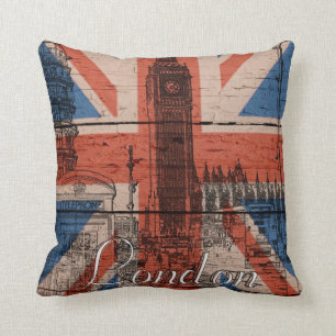 Coussin Magnifique grunge en bois cool tendance U.k. Fanio
