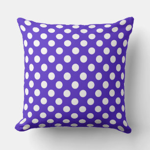Coussin Magnifique motif à pois blancs et violets