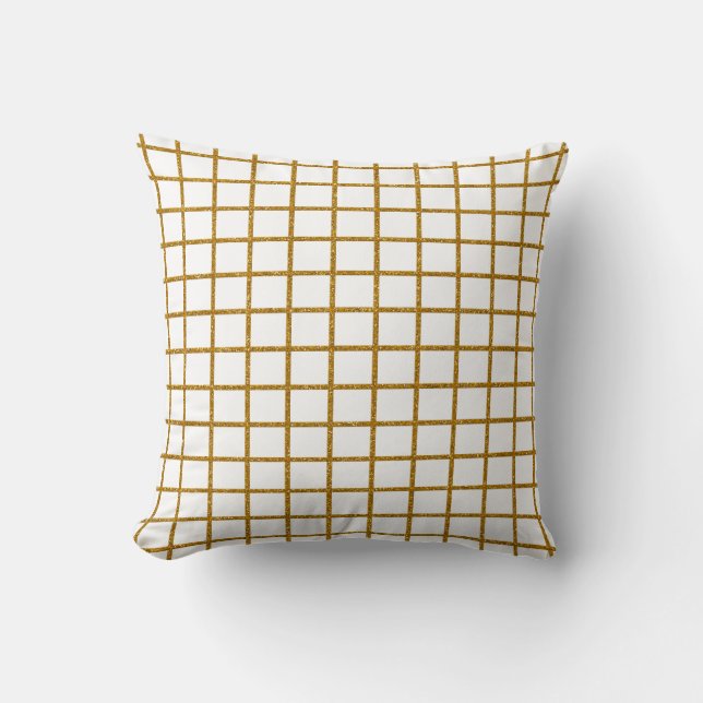 Coussin Maillage Parties scintillant or (Recto)
