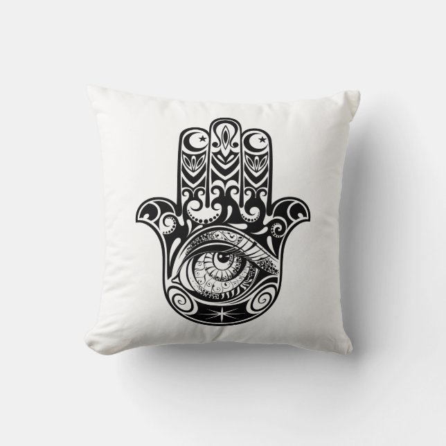 Coussin Main Zendoodle de Hamsa (Recto)