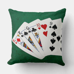 Coussin Mains de poker - Une paire - King