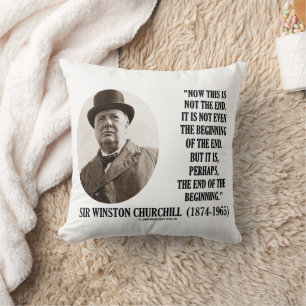 Coussin Maintenant ce n'est pas la fin du début (Winston C