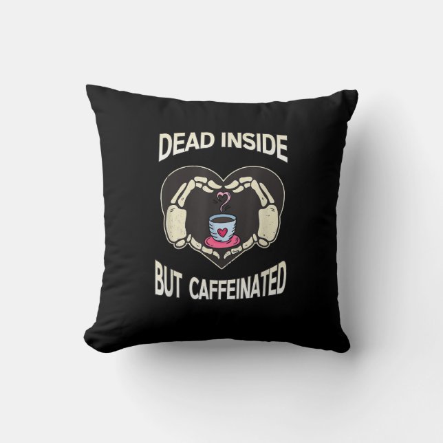 Coussin Mais Café Café Squelette Mains Coeur (Recto)