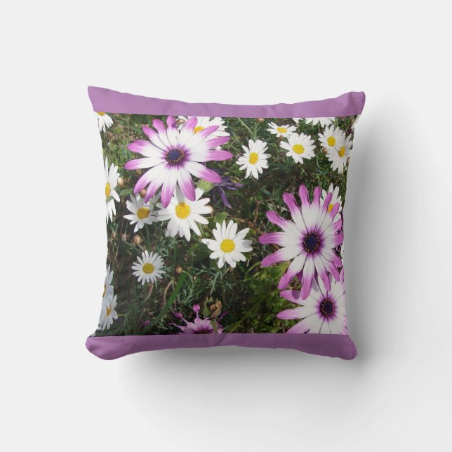 Coussin Maisières Roses Blanches Fleur Cuisine Florale (Recto)