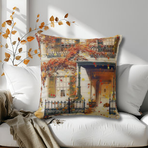 Coussin Maison d'Automne de Style Campagnard