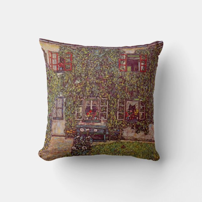 Coussin Maison de Guardaboschi par Gustav Klimt, Art Vinta (Recto)