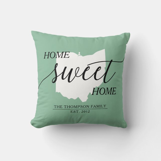 Coussin Maison de la sucrerie État de santé Nom de famille (Recto)