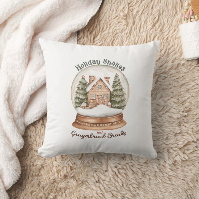 Coussin Maison de pain d'épice Noël Globe des neiges (Couverture)
