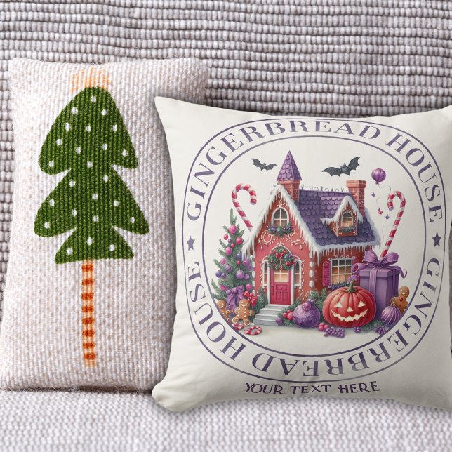 Coussin Maison de pain d'épices de Halowmas I Noël Hallowe (Créateur téléchargé)