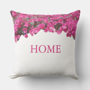 Coussin Maison élégante Fleurs tropicales sur fond blanc