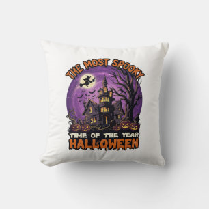Coussin Maison hantée de Halloween la plus effrayante Sorc