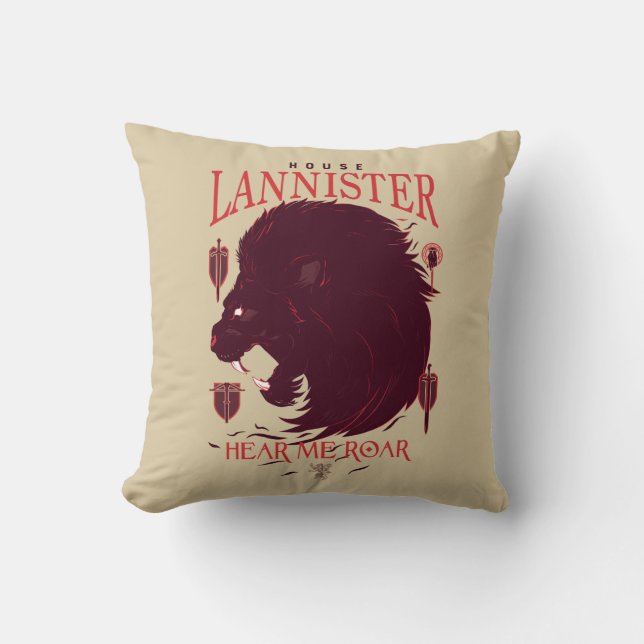 Coussin Maison Lannister - Entendez-moi Roar (Recto)
