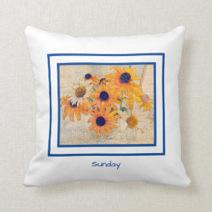 Coussin Maison "marguerite de Jardin de belle de dimanche