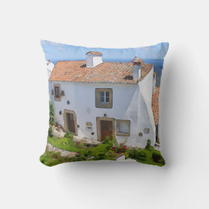 Coussin Maison méditerranéenne Watercolor