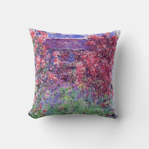 Coussin Maison Parmi les beaux-arts de Claude Monet Rose