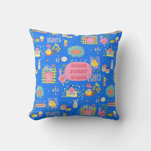 Coussin Maison personnalisée Sweet Home (Recto)