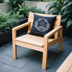 Coussin Maison Sweet Home, Wreath Design & Coordinates Bla