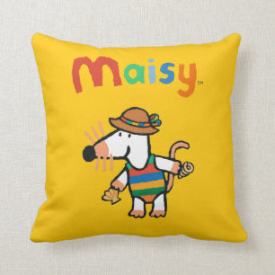 Coussin Maisy rassemblant des coquilles à la plage