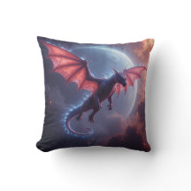 Majestic Guardian: Nebula Dragon Pillow