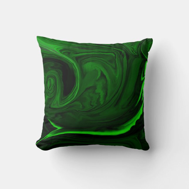 Coussin malachite vert texture (Recto)