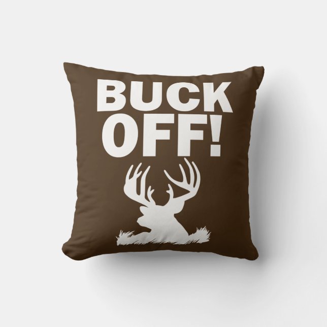 Coussin Mâle outre de la chasse drôle de cerfs communs (Recto)