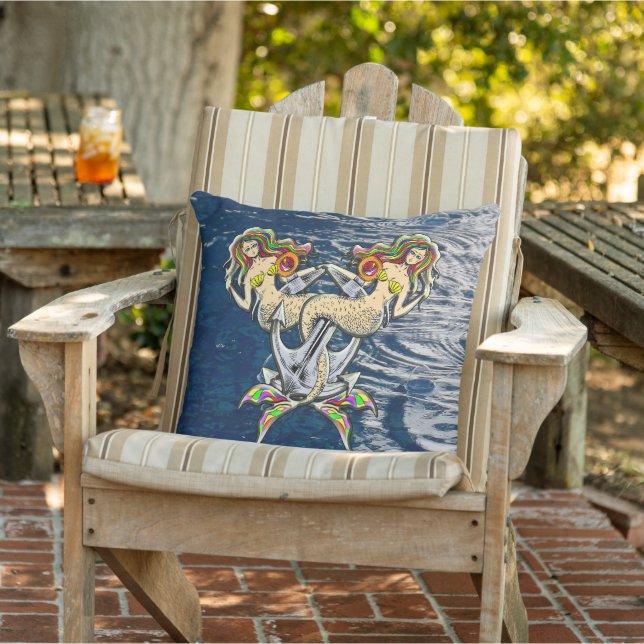 Coussin Malheureusement sirènes à l'ancre (Chaise)