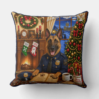 Coussin Malinois belge Vacances Police