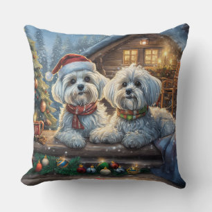 Coussin Maltese Holiday Design Par Rich AMeN Gill