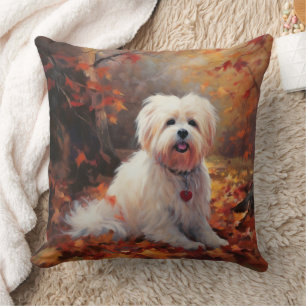 Coussin Malti Tzu à l'automne Feuilles automne Inspire