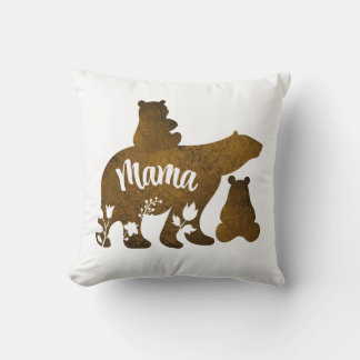 Coussin Mama Bear avec 2 Cubs Maman de deux