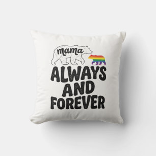 Coussin Mama Bear toujours et pour toujours Vintage Rainbo
