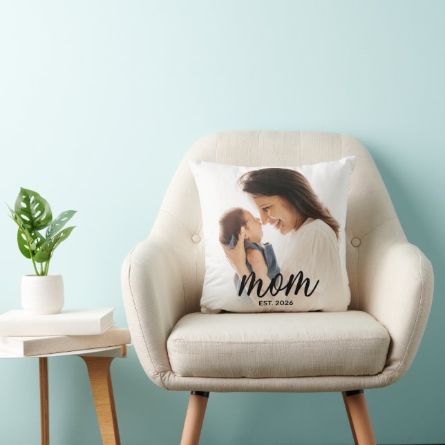 Coussin Maman a établi un script photo moderne (Chaise)