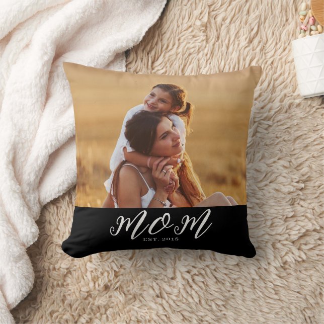Coussin Maman a établi une photo de script moderne (Couverture)