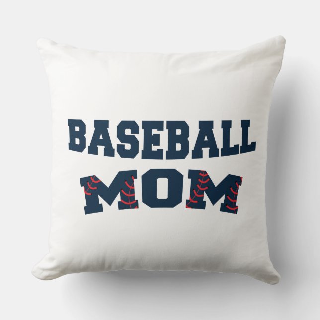 Coussin Maman branchée de baseball (Recto)