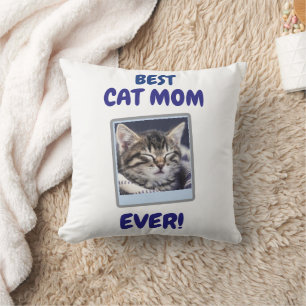 COUSSIN MAMAN CHAT PERSONNALISÉE FÊTE DES MÈRES JOURNÉE AN