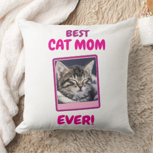 COUSSIN MAMAN CHAT PERSONNALISÉE FÊTE DES MÈRES JOURNÉE AN