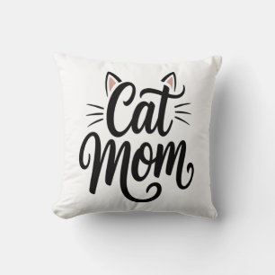 Coussin Maman Chatte Moustaches et Oreilles