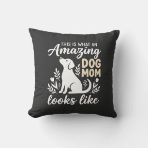 Coussin Maman de chien incroyable amateur de chien floral