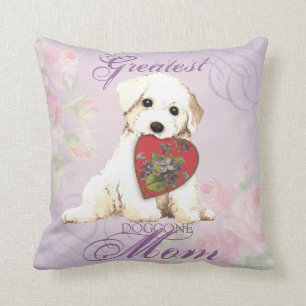 Coussin Maman de coeur de Bichon