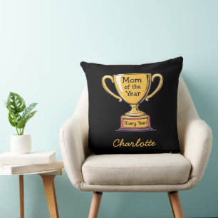 Coussin Maman de l'année chaque année   Meilleure fête des