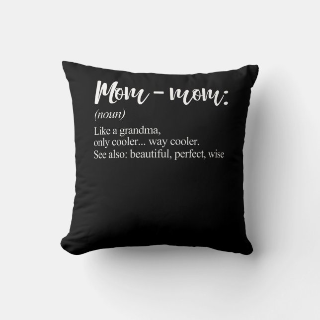 Coussin Maman Définition Cadeau Grand-mère Maman-Maman Fêt (Recto)