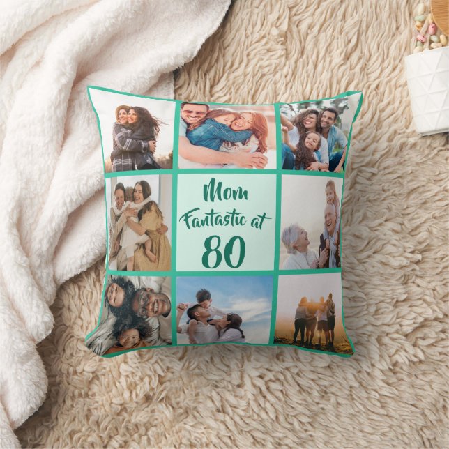 Coussin Maman fantastique à 80 ans photo collage moderne (Couverture)