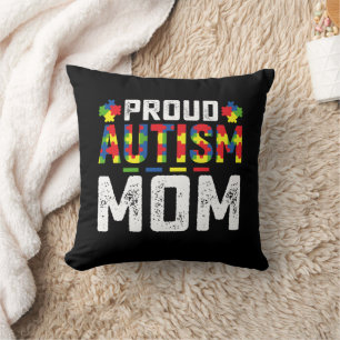 Coussin Maman fière de l'autisme Sensibilisation Famille a