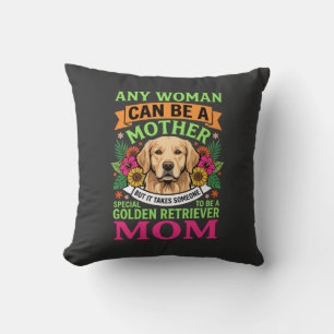 Coussin Maman Golden Retriever Fleurie Amoureuse des Chien