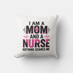 Coussin Maman Infirmière Rien Ne Me Fait Peur Gravure Vint