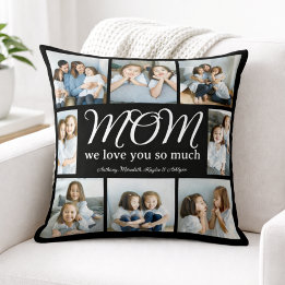 Coussin Maman moderne de scénario nous t'aimons photo coll