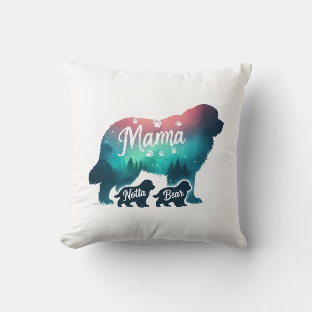 Coussin Maman Ours et oursons (Recto)
