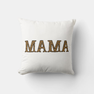 Coussin Maman Vie Chemise Leopard Cheetah Imprimer, Mère d